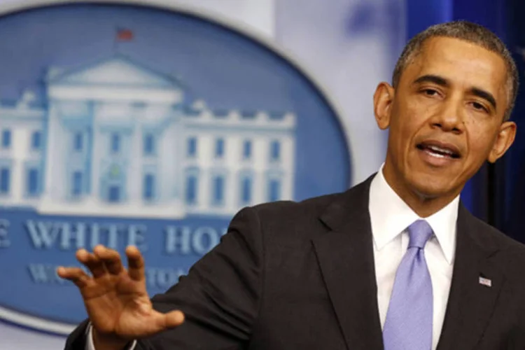 Barack Obama fala sobre o lançamento do novo sistema de saúde na Casa Branca, em Washington (Larry Downing/Reuters)