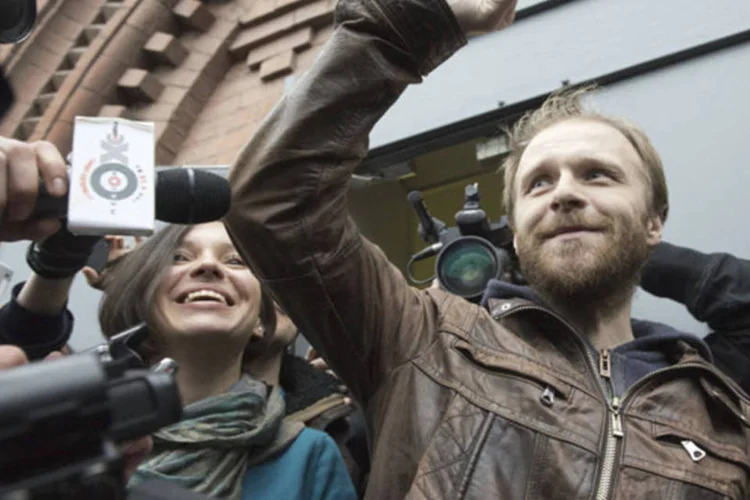 Denis Sinyakov, ativista do Greenpeace: "não sou culpado, e não há qualquer crime em organizar protestos pacíficos" (Dmitri Sharomov/Reuters)