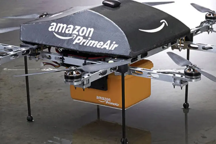 
	Drone Amazon PrimeAir &eacute; visto em uma foto divulgada para a Reuters
 (Amazon.com/Divulgação via Reuters)