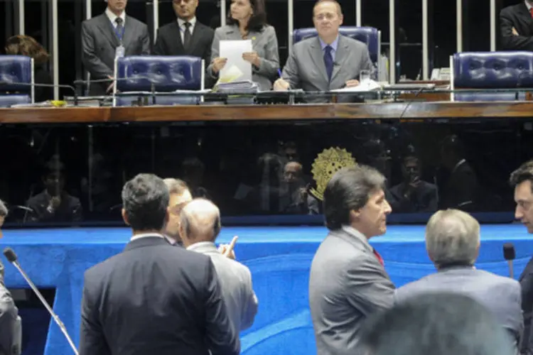 Presidente do Senado, Renan Calheiros (PMDB-AL) abre Ordem do Dia, desta quarta-feira (Waldemir Barreto/Agência Senado)