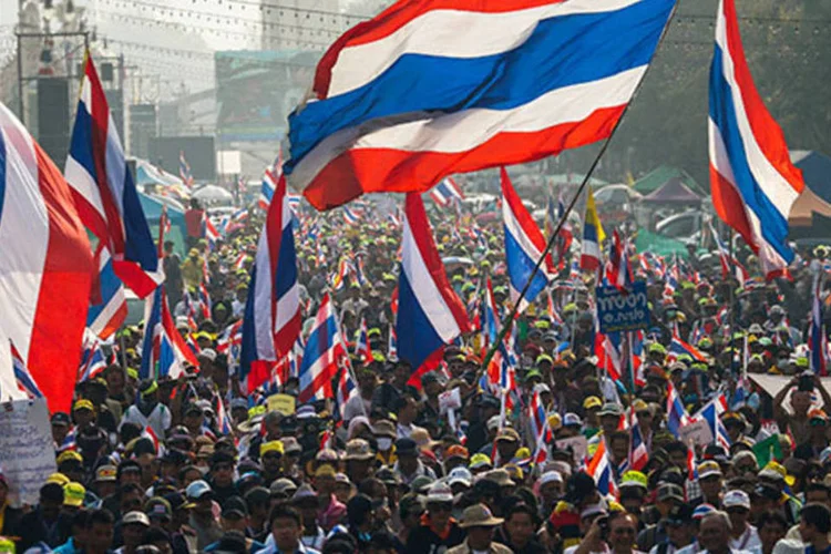 
	Bangcoc: os protestos, que em novembro chegaram a reunir mais de 100 mil pessoas em Bangcoc, perderam intensidade&nbsp;
 (REUTERS/Athit Perawongmetha)