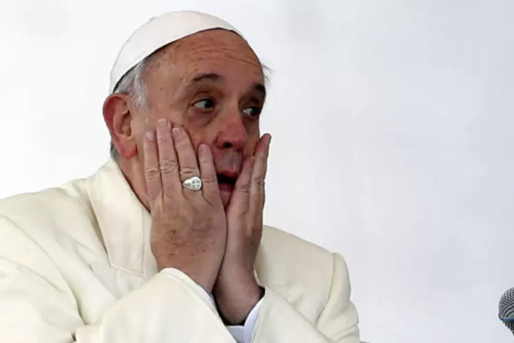 Papa Francisco durante a audiência geral de quarta-feira realizada na Praça de São Pedro do Vaticano (Alessandro Bianchi/Reuters)