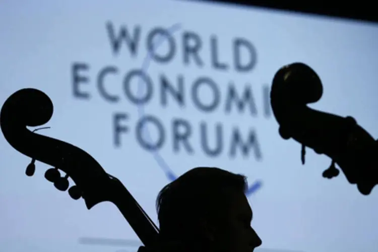 Músicos durante a cerimonia Crystal Awards, do Fórum Econômico Mundial 2014, em Davos (Denis Balibouse/Reuters)