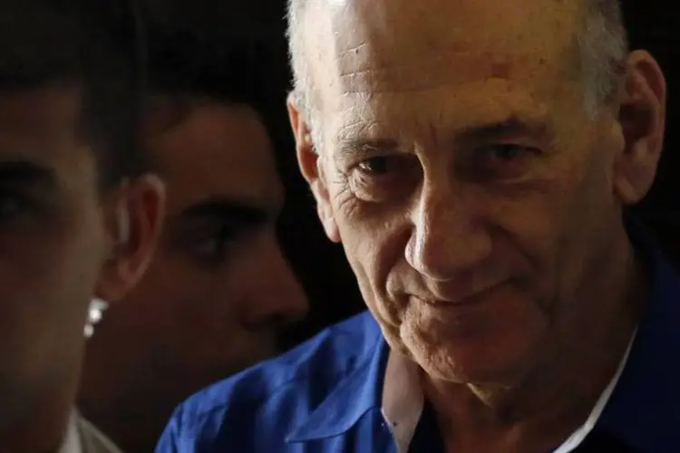 Ehud Olmert: ele negou qualquer ilegalidade no negócio imobiliário (Finbarr OReilly/Reuters)