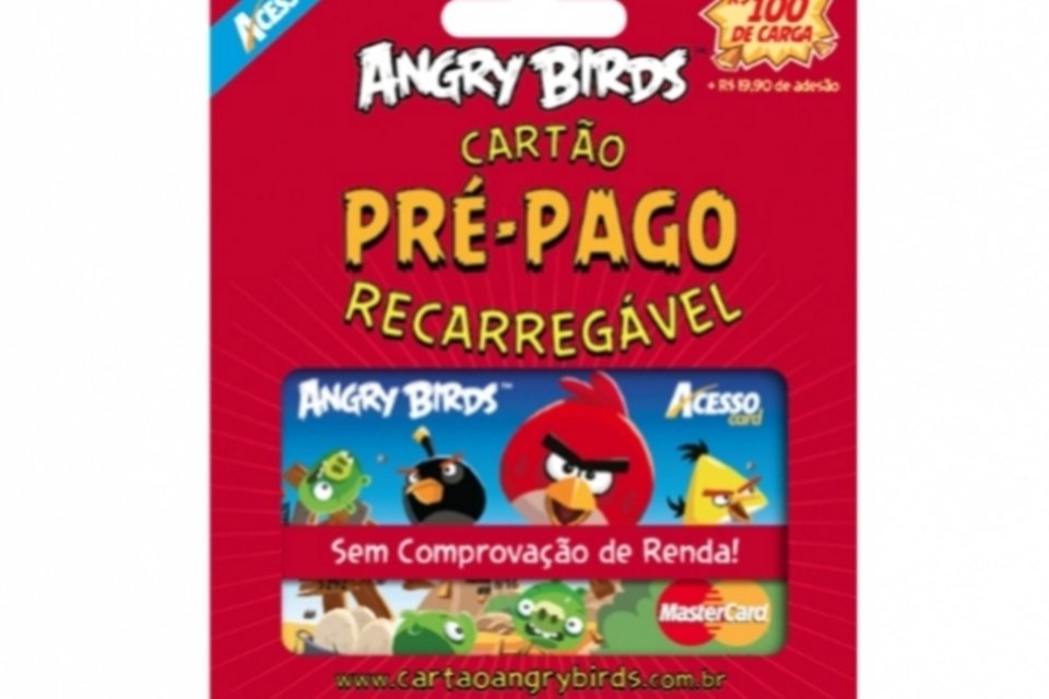 Empresa brasileira lança cartão pré-pago do Angry Birds