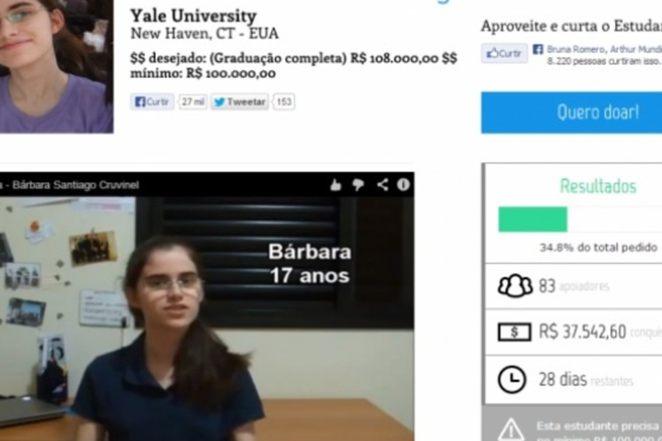 Estudante brasileira utiliza crowdfunding para estudar em Yale