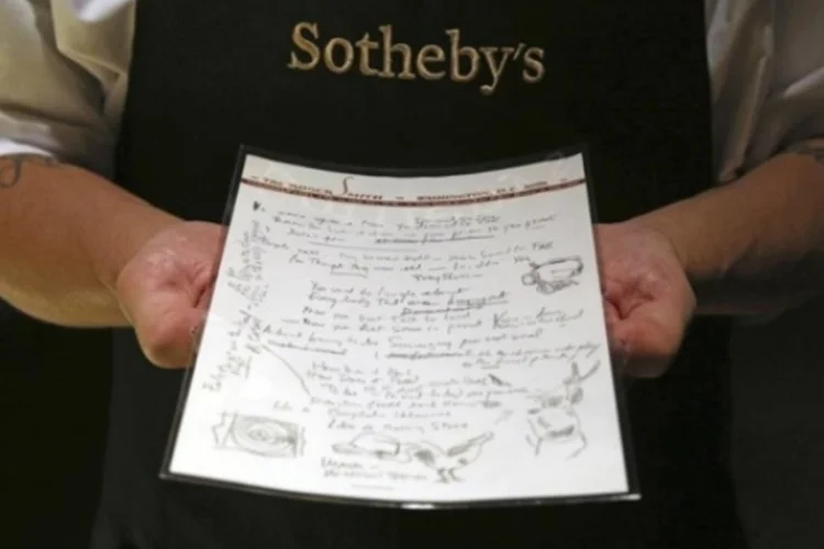 Manuscrito de Like a Rolling Stone (EFE)
