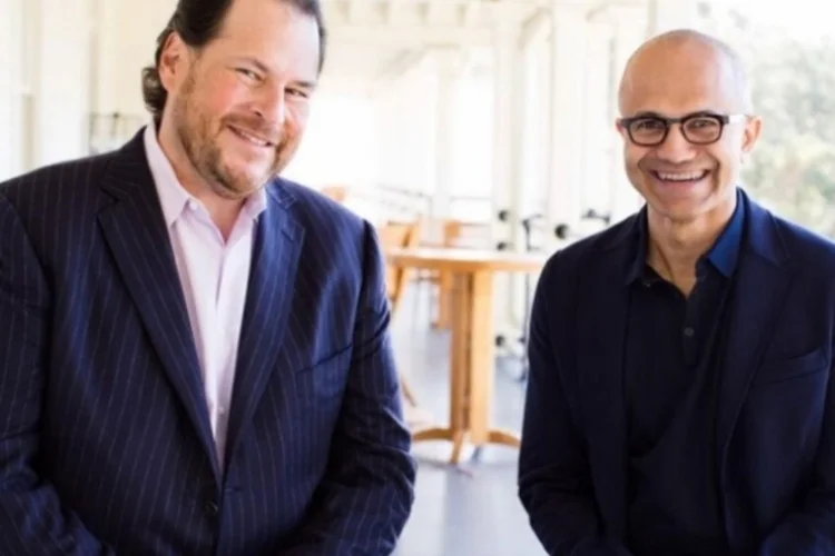 benioff-nadella (Reprodução / Twitter)