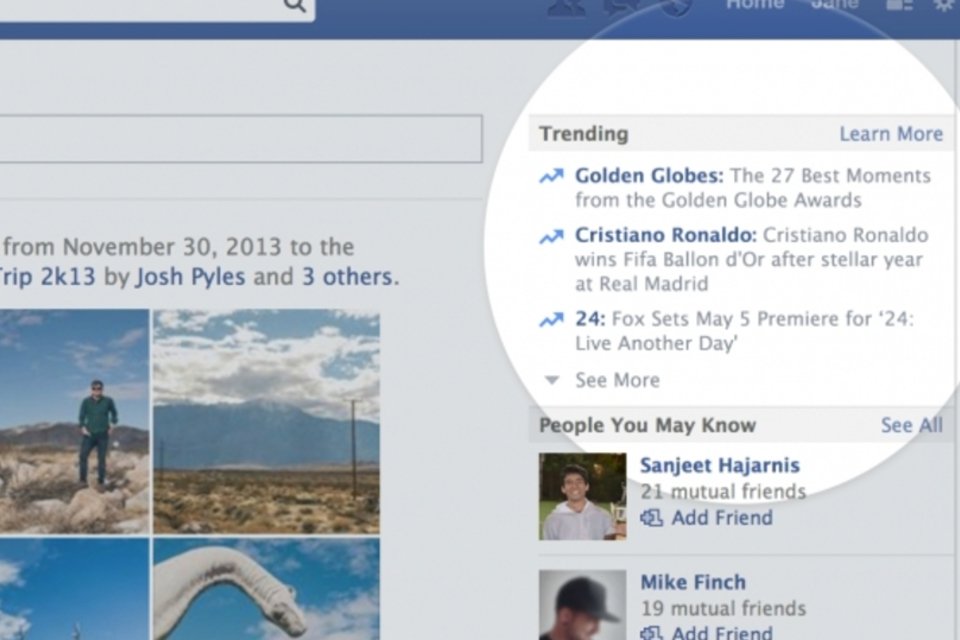 Facebook estreia seção com tópicos mais comentados