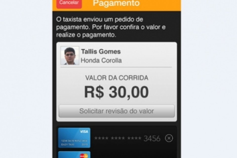 Easy Taxi agora permite pagar conta direto no aplicativo