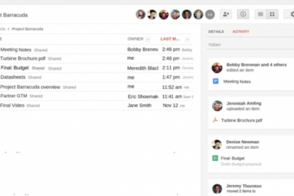 Google Drive passa a exibir dados de alterações nos arquivos