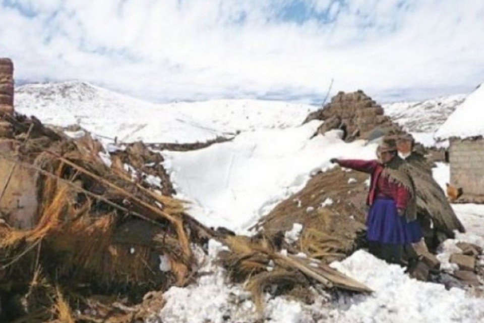 Fortes nevascas deixam mais de 5 mil afetados no Peru