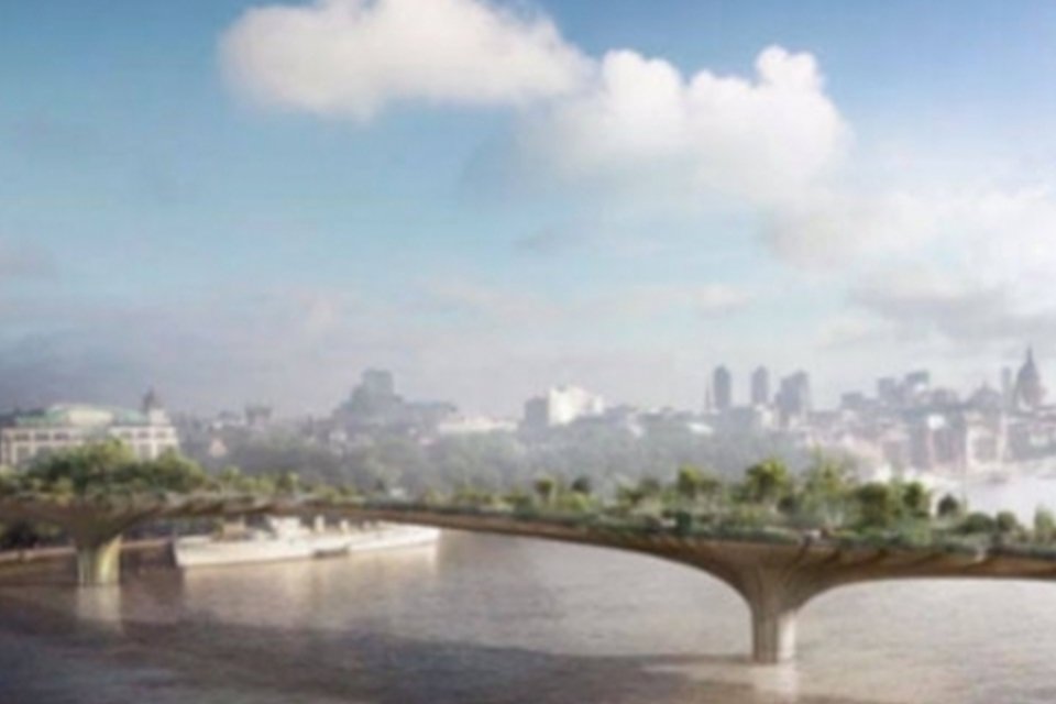Londres ganhará espaço do Tâmisa com jardim sobre as águas