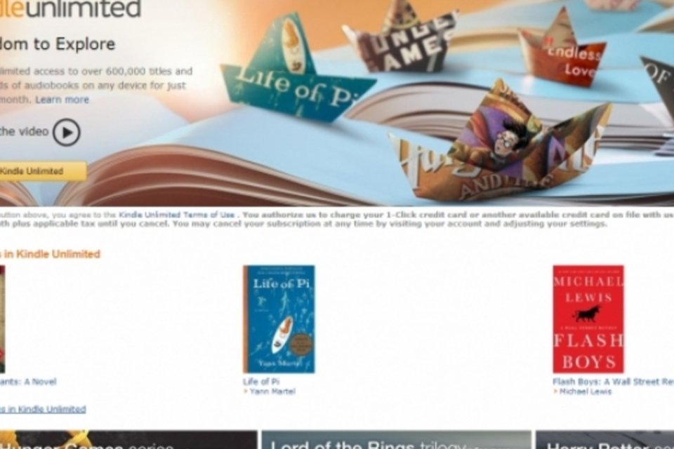 Amazon acidentalmente revela serviço de assinatura de e-books