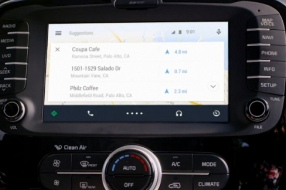 Android Auto leva sistema móvel do Google aos carros