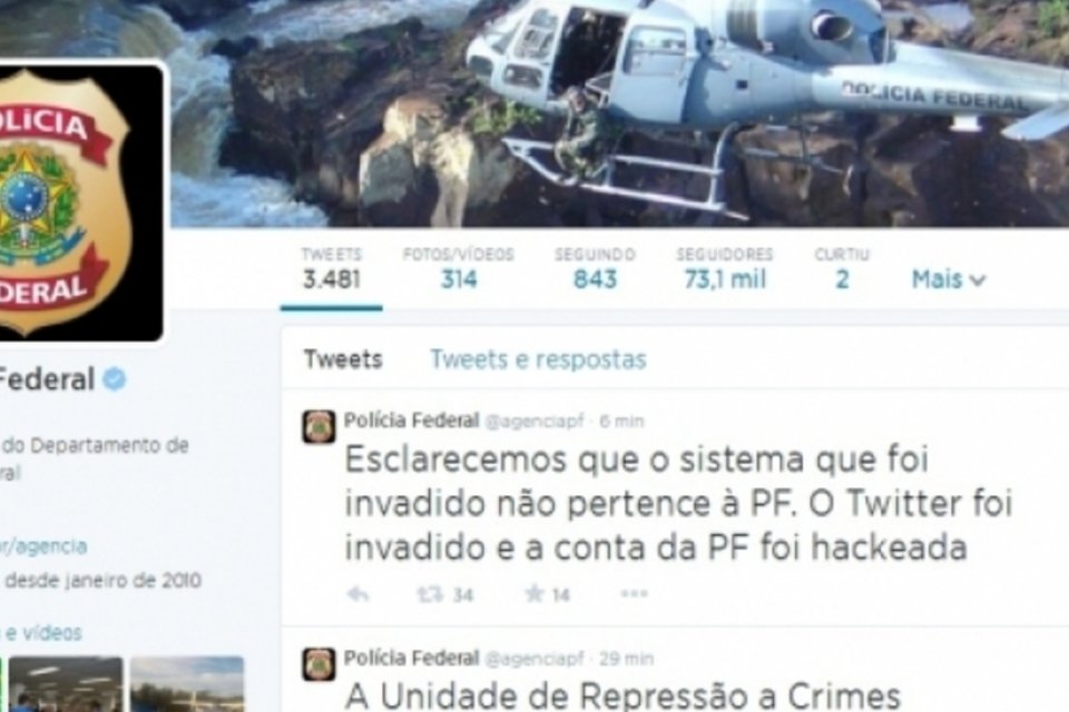 Depois de invasão, PF normaliza conta no Twitter
