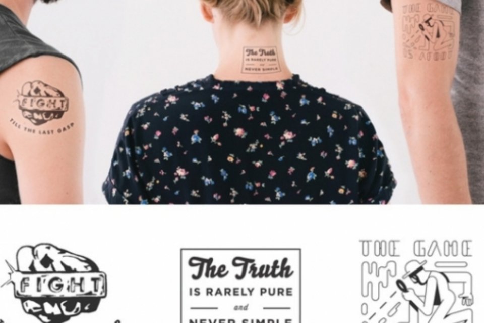 Campanha no Kickstarter arrecada fundos para tatuagens temporárias de clássicos da literatura