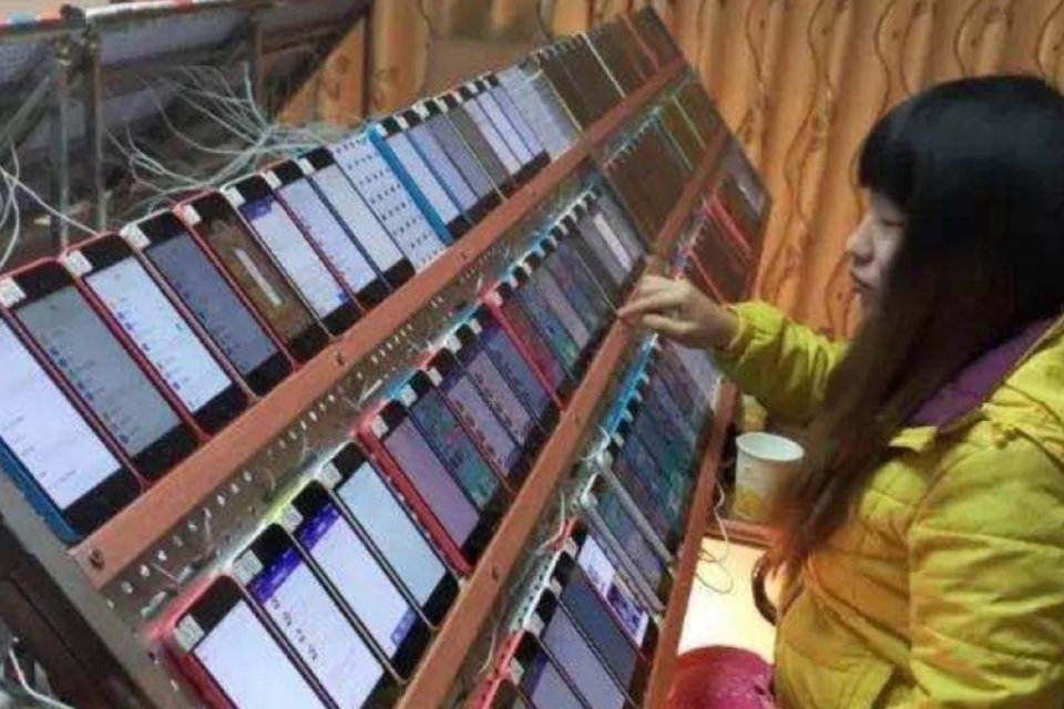 Foto mostra como chineses manipulam rankings da App Store