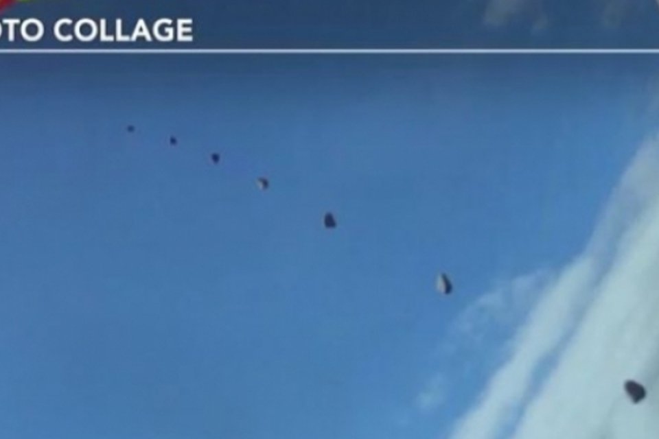 Meteorito passa raspando por paraquedista em pleno salto