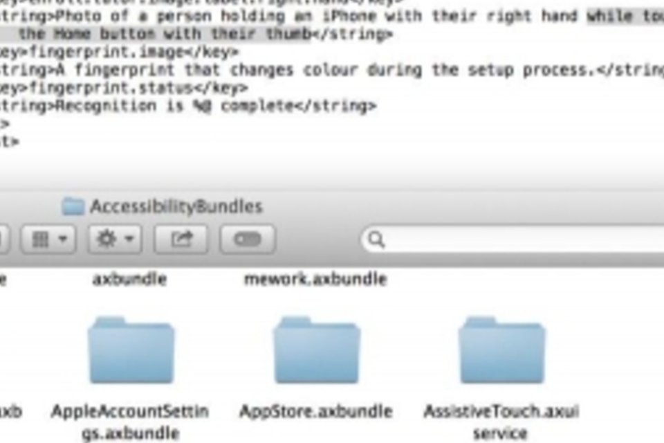 Apple faz referência a sensor biométrico em versão beta do iOS 7