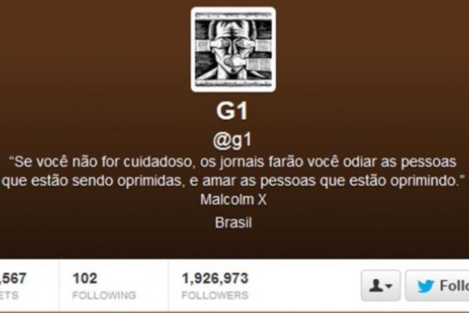 Anonymous Brasil invade Twitter do site G1