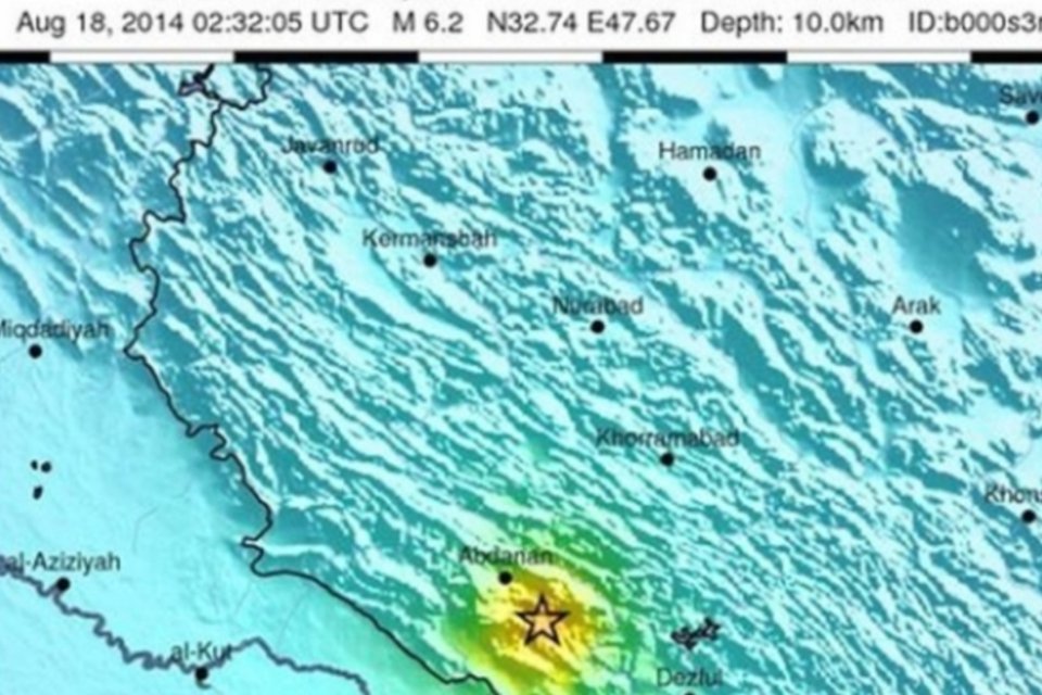 Terremoto de 6,2 graus no oeste do Irã deixa cerca de 250 feridos