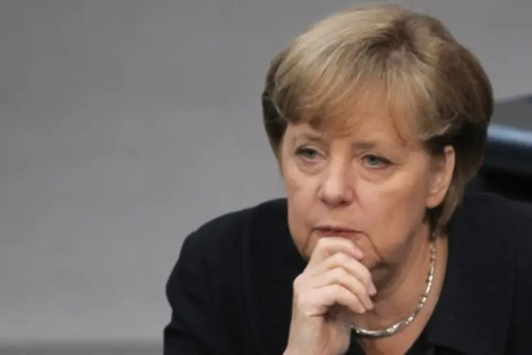 Angela Merkel: chanceler alemã transmitiu condolências ao presidente russo neste domingo (Getty Images)