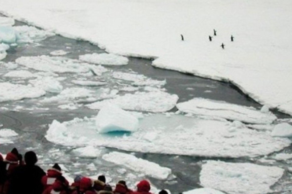 Aquecimento dos mares provoca derretimento de gelo na Antártica