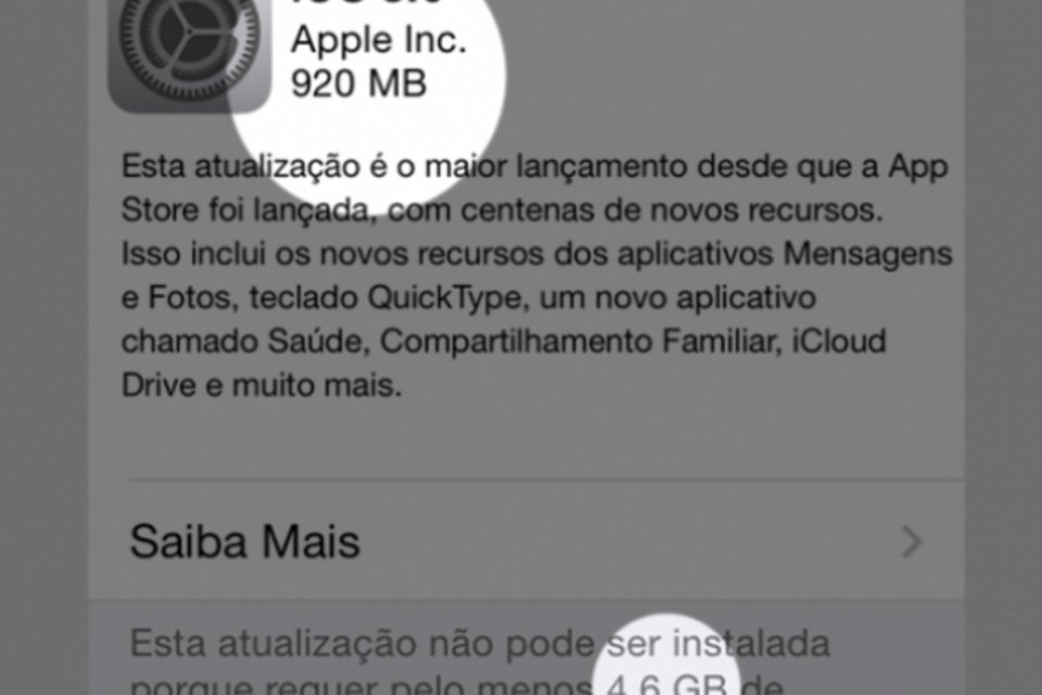 Com mais de 4 GB, iOS 8 causa problemas de armazenamento