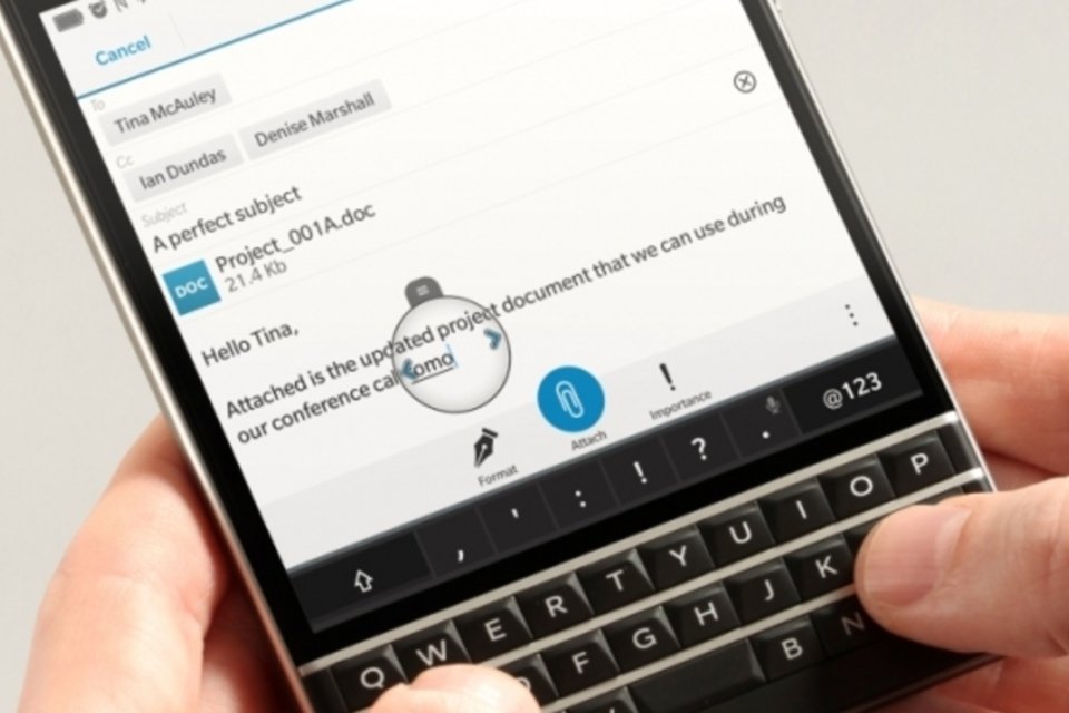 BlackBerry explica a 'inovação' no teclado de seu novo smartphone
