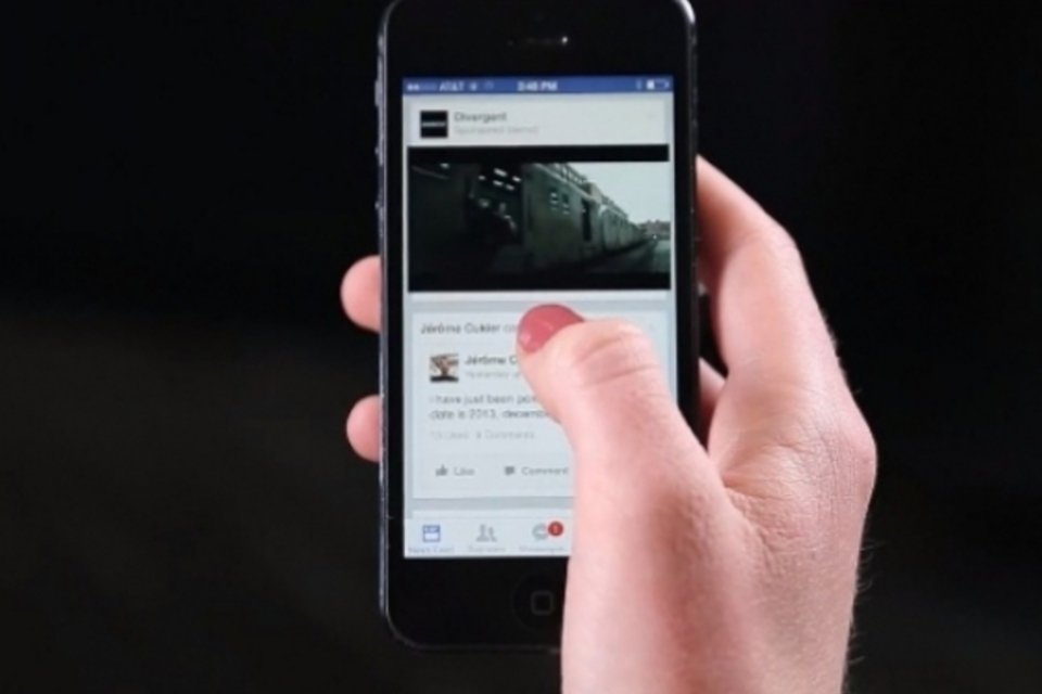 Facebook inicia reprodução automática de vídeos publicitários