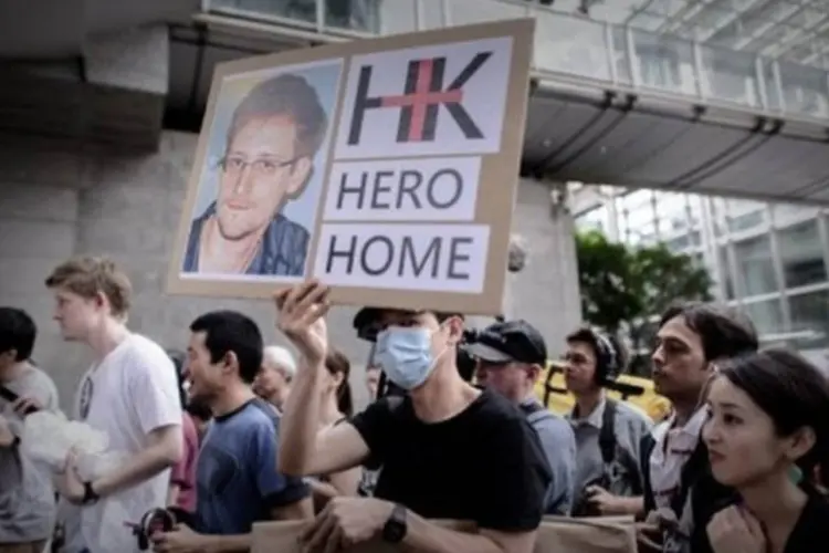Edward Snowden-manifestacao (AFP)
