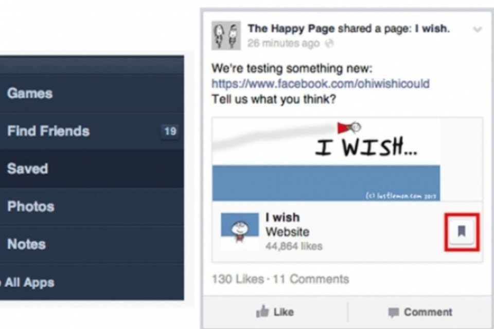 Facebook testa recurso que permite ler posts mais tarde