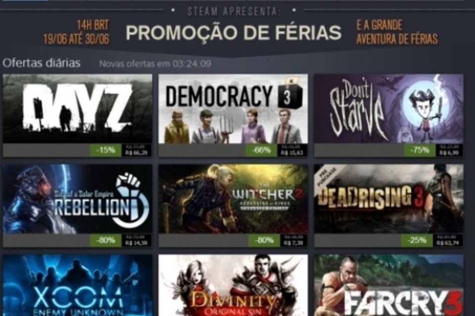 Promoção na Steam: Jogos de PC estão baratos com até 90% de