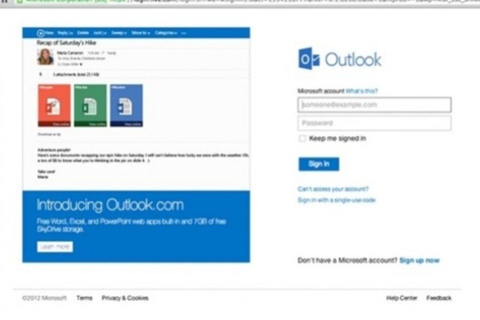 Microsoft se desculpa por falhas no Outlook.com