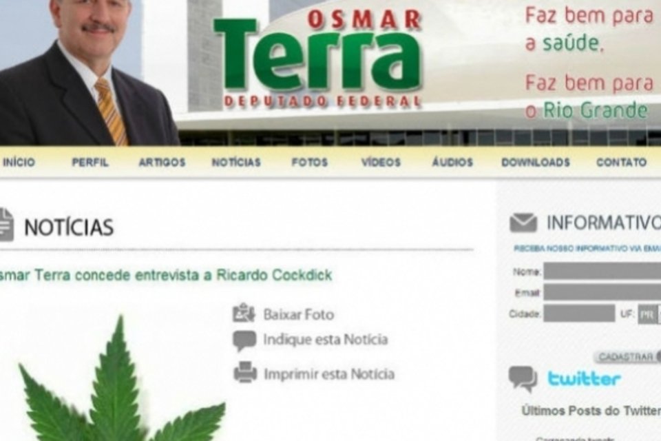 Crackers fazem piada em site de deputado que se opõe à legalização da maconha no Uruguai