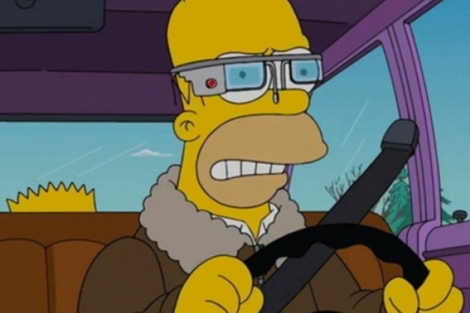 Homer usa Google Glass em episódio dos Simpsons
