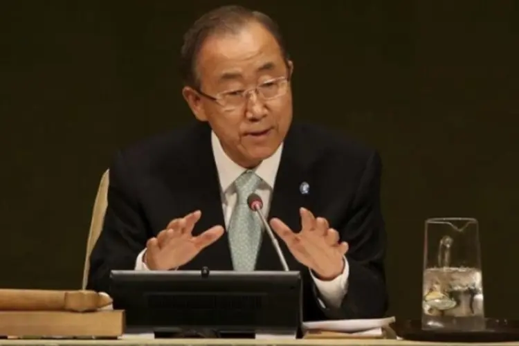 
	Ban Ki-moon, secret&aacute;rio-geral da ONU: &quot;Perante uma desumanidade ostensiva, o mundo tem reagido com uma paralisia perturbadora&quot;
 (EFE)