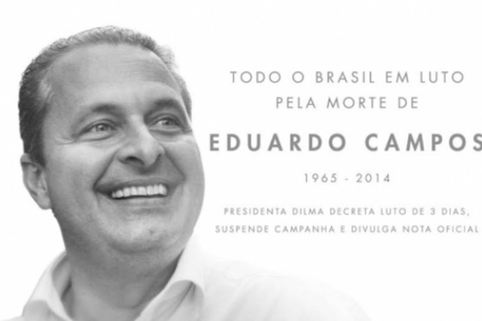 Sites de Dilma e Aécio fazem homenagem a Campos