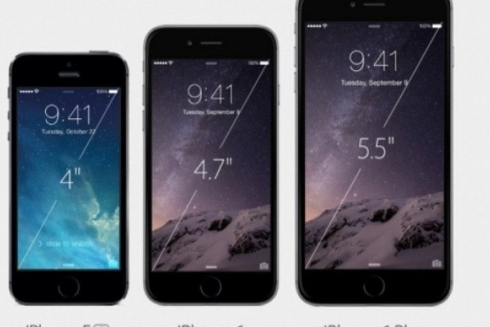 Apple anuncia iPhones 6 com telas de 4,7 e 5,5 polegadas