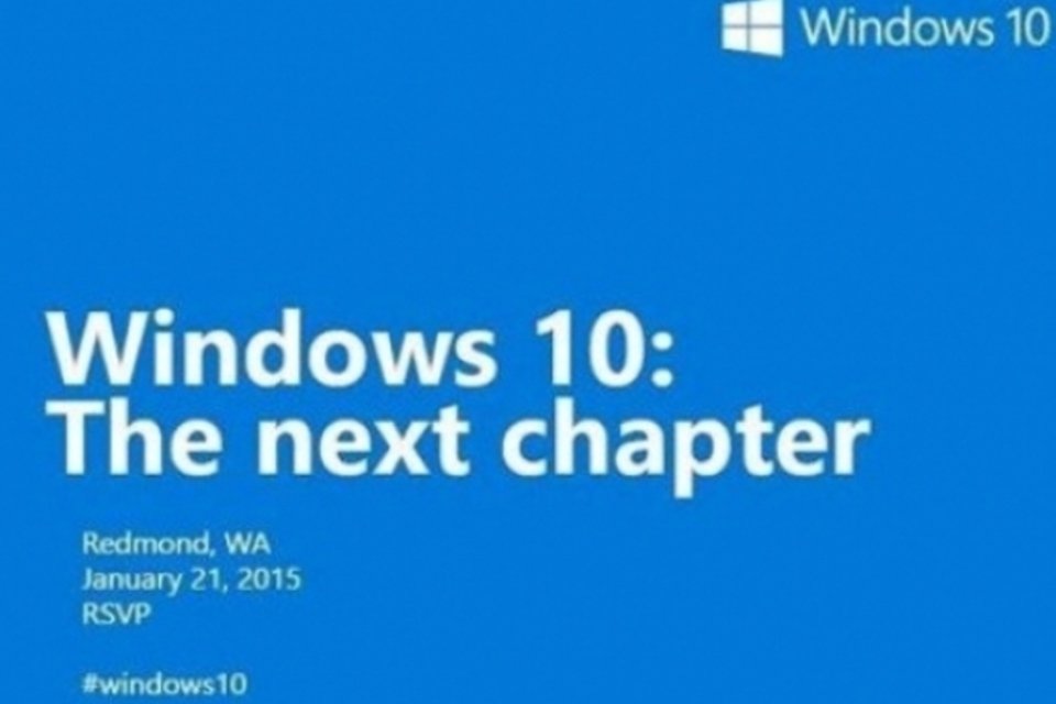 Microsoft anuncia evento sobre Windows 10 em janeiro