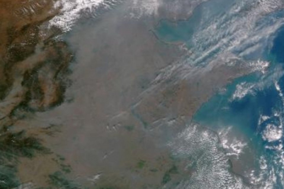 Poluição da China pode ser vista do espaço