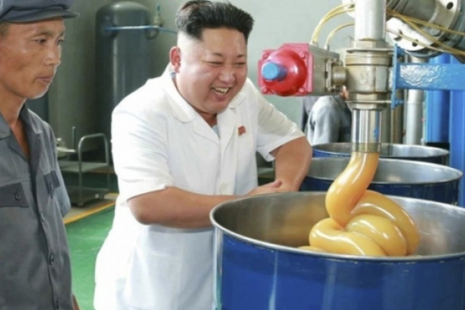 Ditador norte-coreano visita fábrica de lubrificantes e vira meme