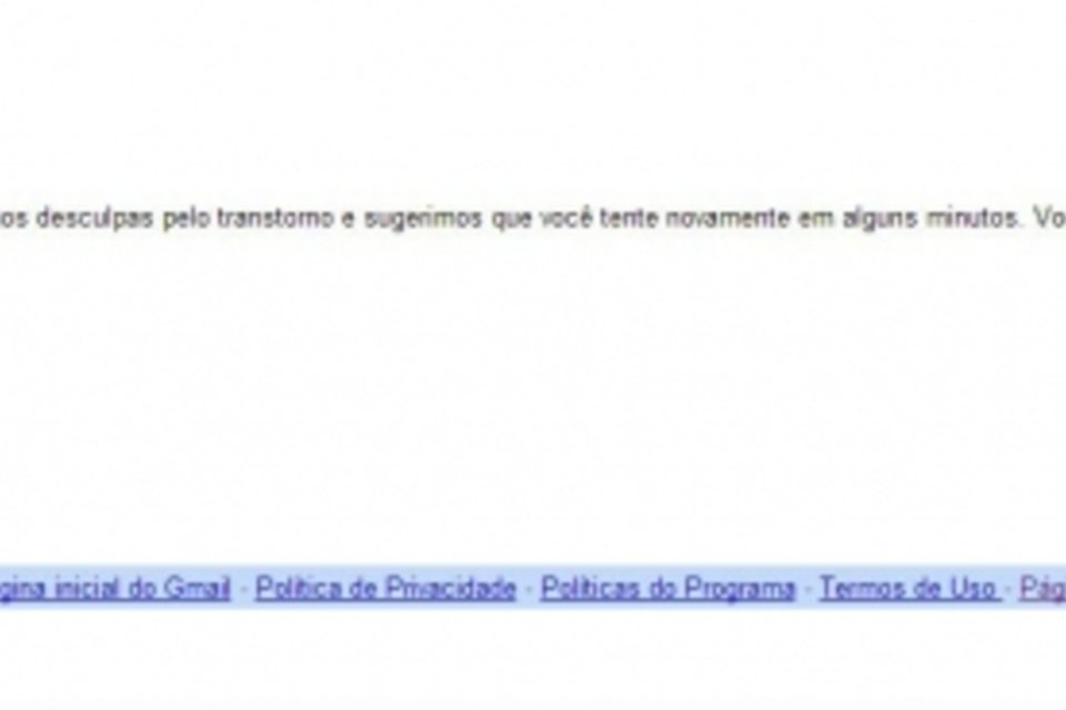 Gmail segue instável em todo o mundo