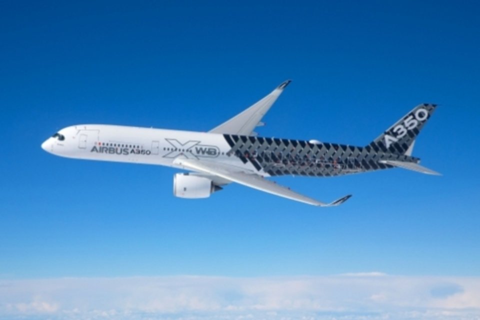 Avião de longo alcance Airbus A350 irá operar no Brasil em 2015