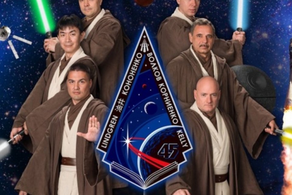 Astronautas homenageiam Star Wars em poster oficial de missão da Nasa