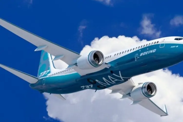 Imagens de uma aeronave da Boeing modelo 737Max (Boeing/Divulgação)