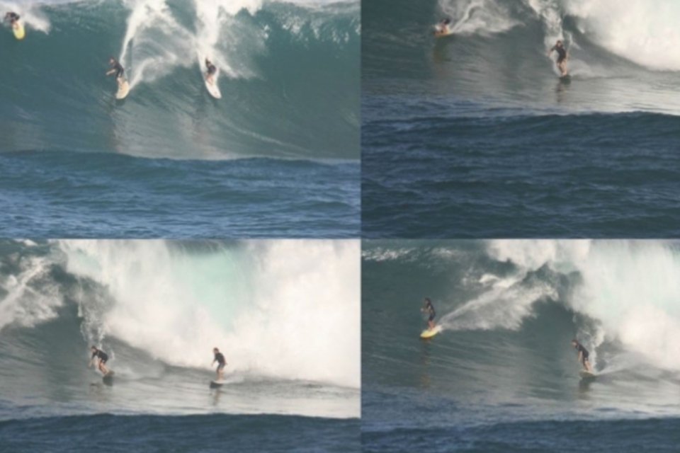 Surfista cura doença no olho ao mergulhar a cabeça em onda gigante