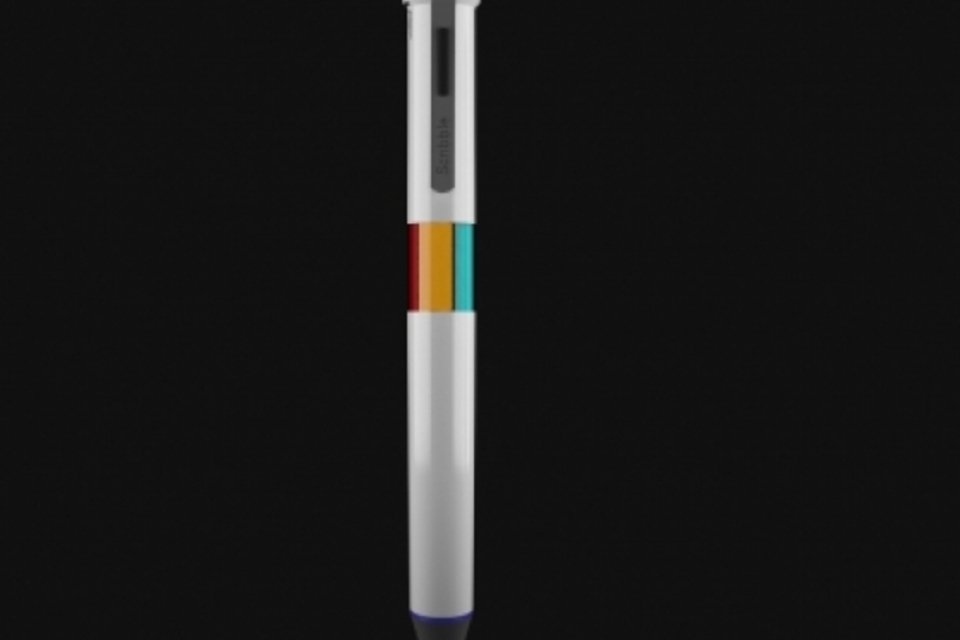 Esta caneta permite que você escreva com qualquer cor existente