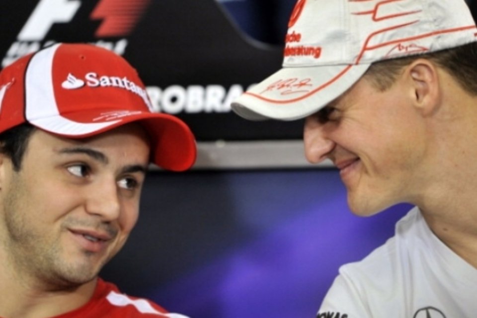 Ferrari publica mensagem de Felipe Massa para Schumacher